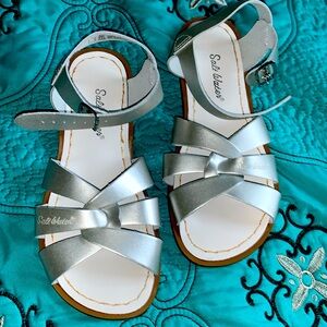 Silver saltwater sandals